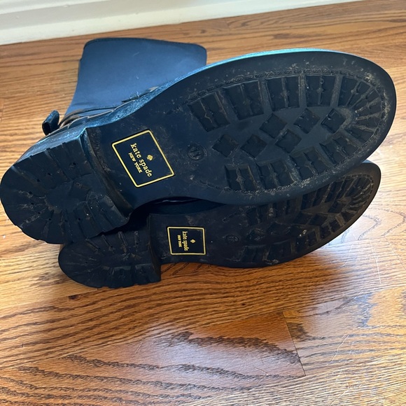 Kate Spade Rain Boots Black with bow - Picture 9 of 13